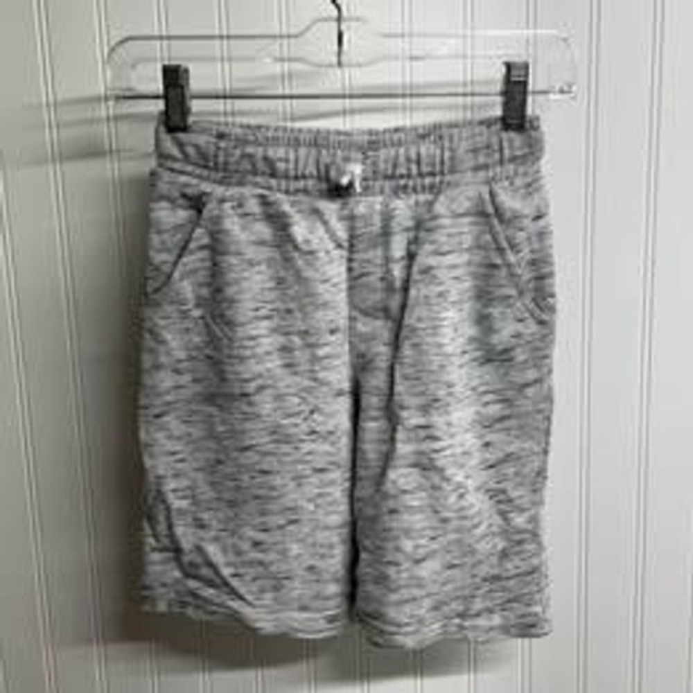 365Kids Garanimals Boys Grey Space Dye Knit Shorts Size 10 Pockets Drawstring